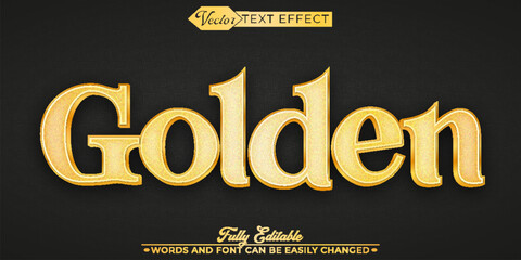 Fototapeta na wymiar Luxury Golden Vector Editable Text Effect Template