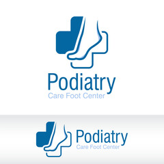podiatry logo design vector icon symbol template