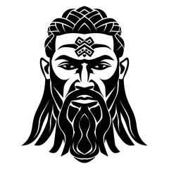 Viking man in celtic knot style 