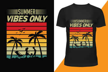 Summer Hiking Camping T-shirt Design