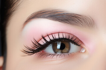 Obraz premium A Woman's Eye With Long Eyelashes