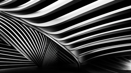 Abstract background architecture lines. shade, and shadow in modern architecture detail, black and white