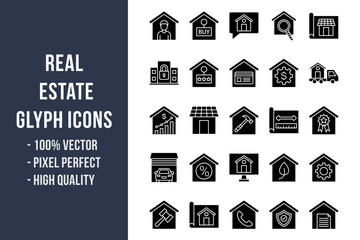 Real Estate Glyph Icons