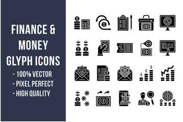 Finance and Money Glyph Icons