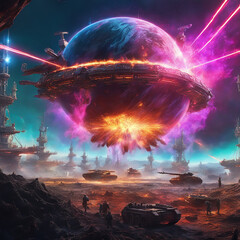 Beautiful Outer Planet. AI Generated