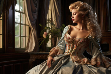 Model Mesmerizes In Victorianinspired Period Gown