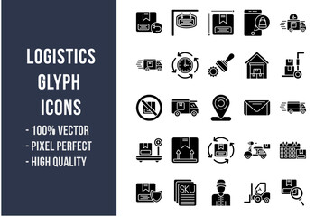 Logistics Glyph Icons