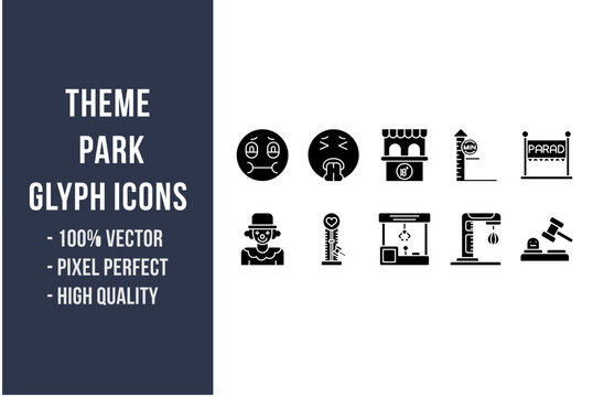 Theme Park Glyph Icons