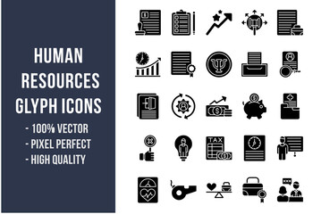 Human Resources Glyph Icons