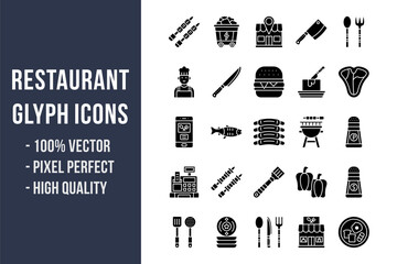 Restaurant Glyph Icons