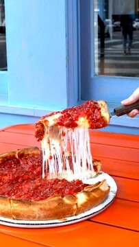 Cheesy Deep Dish Pizza 4