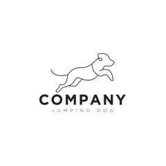 Dog premium minimalist logo vector