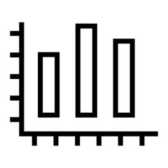Axis Bar Chart  vector icon
