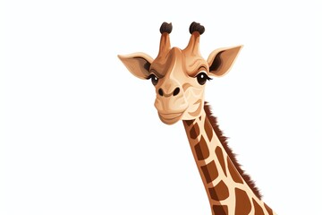 Cartoon illustration of a giraffe - obrazy, fototapety, plakaty
