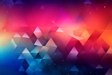 A vibrant abstract composition with colorful triangles