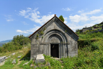 Old sepulcher in cemetery․ Armenia, Sanahin.