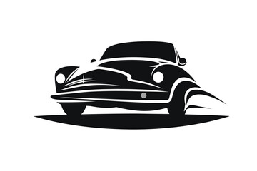 CAR symbol with silhouette style for logo template.