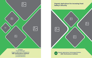 Simple book cover design on organic agriculture