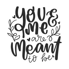 Love - Valentine's Day Vector illustration isolated on white background. Hand drawn text for Valentines Day greeting card. Typography design for print cards, banner, poster