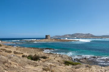 Fototapete Strand La Pelosa, Sardinien, Italien Beautiful La Pelosa beach in Stintino, Sardinia, Italy