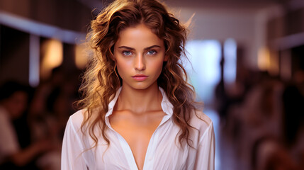 Expressive teen model exudes fresh innocence while showing frustration and disappointment. Perfect for fashion or editorial use, evoking strong emotions.