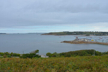 View from the coastline and Atlantic ocean in background, Isles of scilly United Kingdom