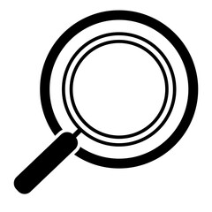 Magnifying glass in a circle, magnifier in a circle, magnify, investigate, detective