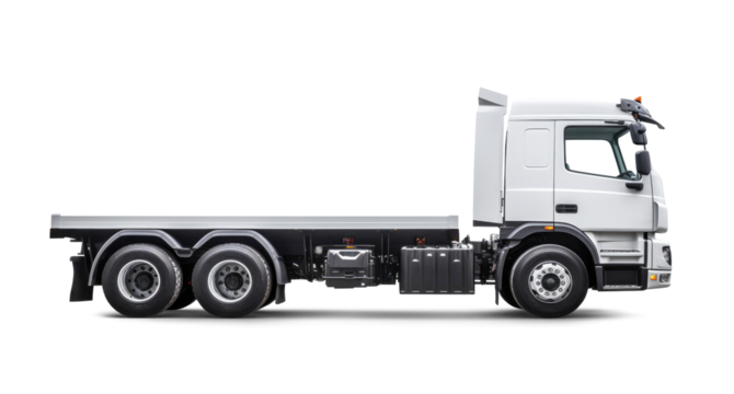 Transport truck with a container