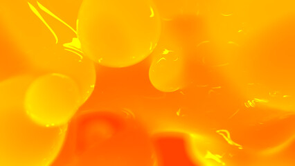 orange honey color reflecting fantastic benign fluid backdrop - abstract 3D rendering
