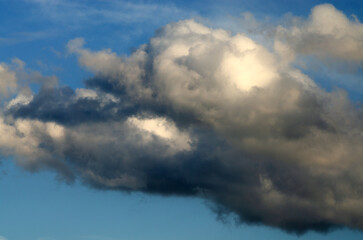 Fototapeta na wymiar Clouds against a blue sky in Germany