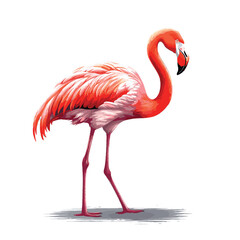 Watercolor Flamingo Vector 