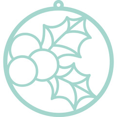 Chistmas holly bauble 