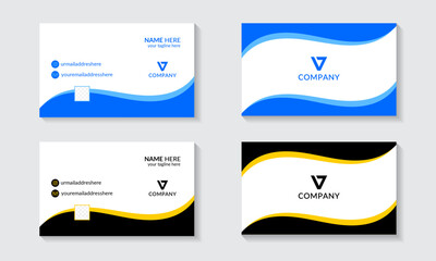 Creative Business card design template, with editable free eps file
