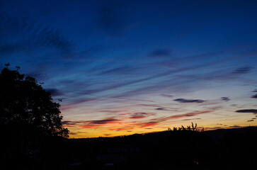 Fototapeta na wymiar Sunrise and sunset in Germany. Scenery.