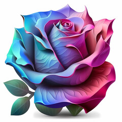 	
Blue and Pink Rose Flower Illustration Floral Artwork for Designs