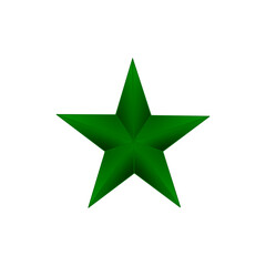 Dark Green Five Pointed Star, Star Clipart, image with transparent background.