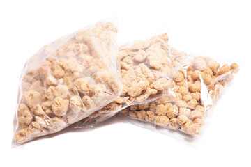 Soy products analogue of meat for vegetarian food.