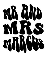 Mr And Mrs Marcus Retro SVG
