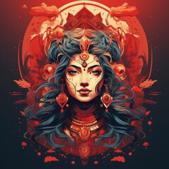 happy durga paja, Generative AI