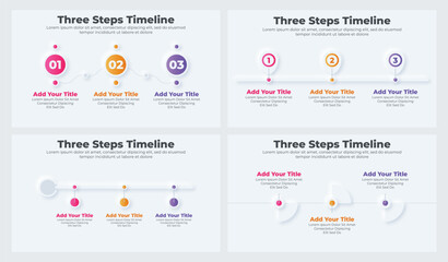 Vector set of business infographic steps or options