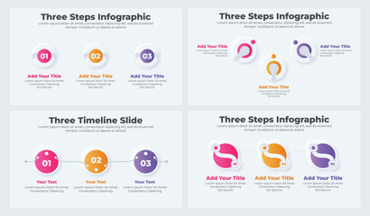 Obraz premium Vector infographic timeline template with three steps or options 