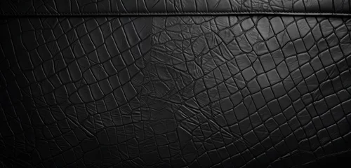 Fotobehang black leather texture background © ulugbek