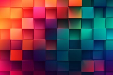 A vibrant and colorful abstract background with squares of various hues