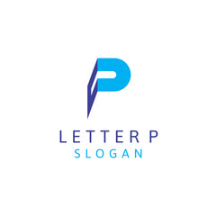 Letter P for logo vector best design - obrazy, fototapety, plakaty