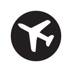 Obraz premium Airplane icon vector. Airplane logo design. Airplane vector icon illustration in square isolated on white background