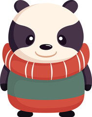 Christmast Cute Bear Cartoon Flat