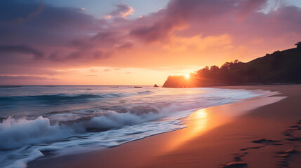 Fototapeta na wymiar Peaceful Beach at Sunrise