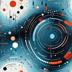 Obraz premium Abstract blue repeat pattern