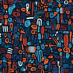 Trendy abstract repeat pattern