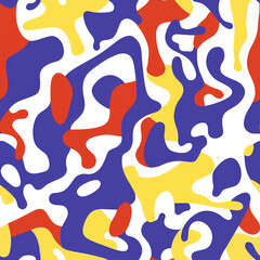 Abstract modern shapes repeat pattern minimal retro